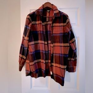 Roots plaid flannel button down - size medium.